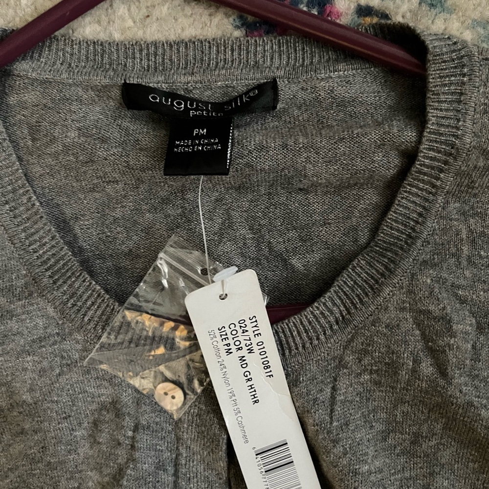 August Silk Gray Women's Cardigan - Picture 2 of 2